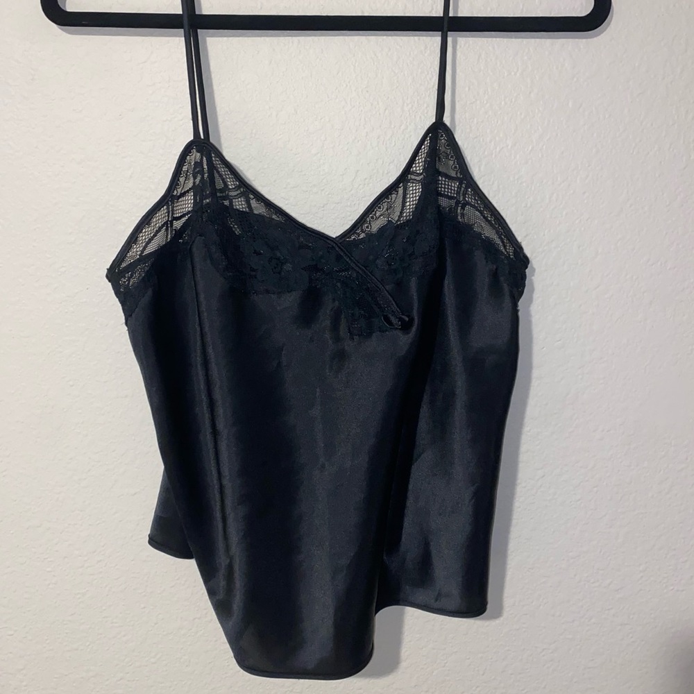 Vintage Valentino Intimo Large Black Camisole